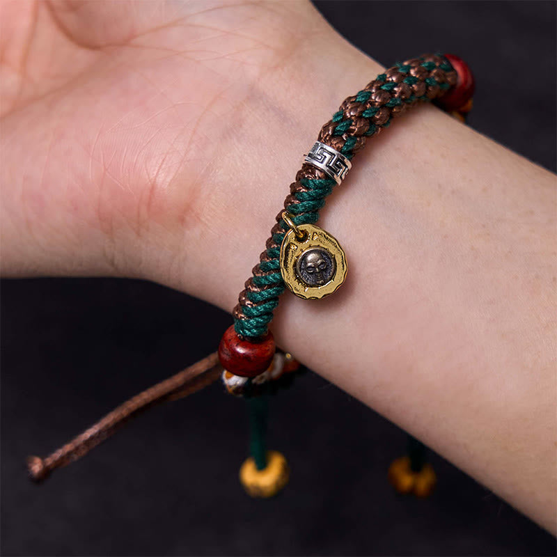 Wear FengShui "Cheers to Harmony and Blessings" Tibetan Rope Bracelet Includes Gift Message Card