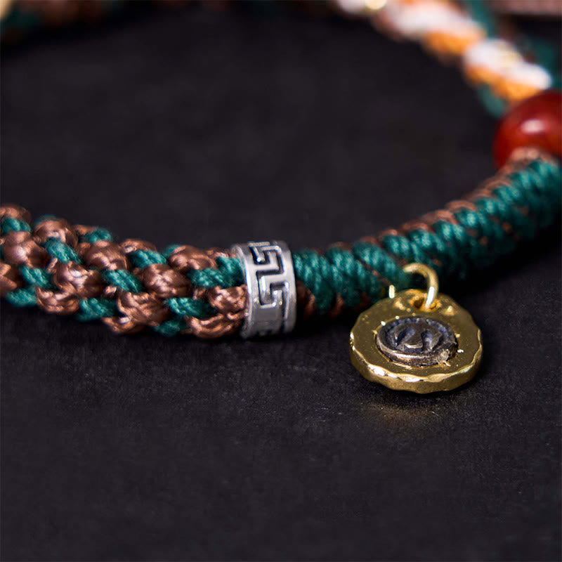 Wear FengShui "Cheers to Harmony and Blessings" Tibetan Rope Bracelet Includes Gift Message Card