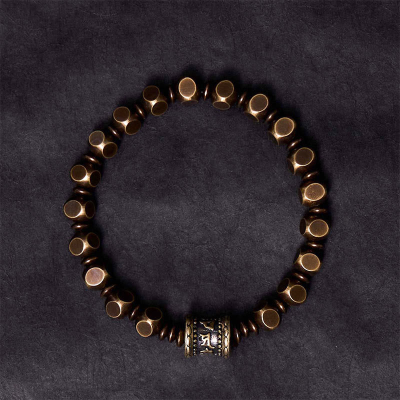 Wear FengShui "Wishing You Balance and Strength" Brass Amulet Bracelet Includes Gift Message Card