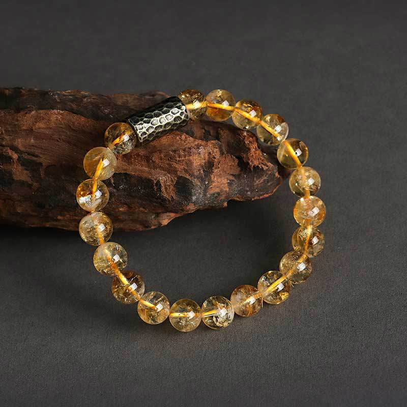 Wear FengShui Citrine Sandalwood Bodhi Seed Protection Double Wrap Bracelet
