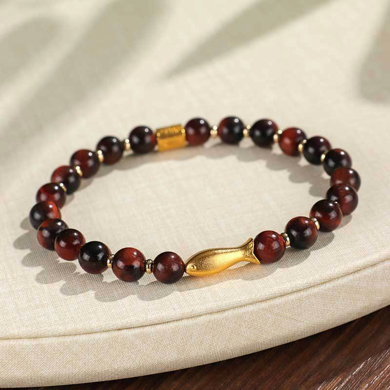 Wear FengShui Tiger Eye Koi Fish Courage Bracelet