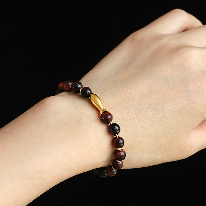 Wear FengShui Tiger Eye Koi Fish Courage Bracelet