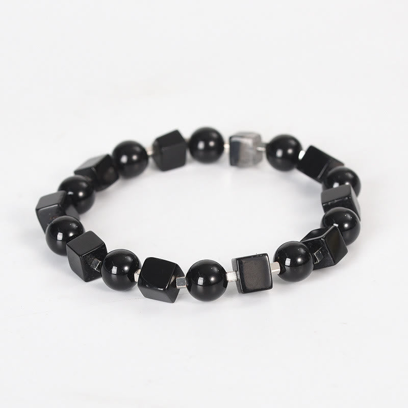 Wear FengShui Various Crystals Black Obsidian Purification Bracelet