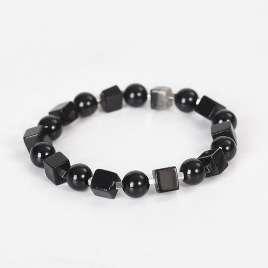 Wear FengShui Various Crystals Black Obsidian Purification Bracelet