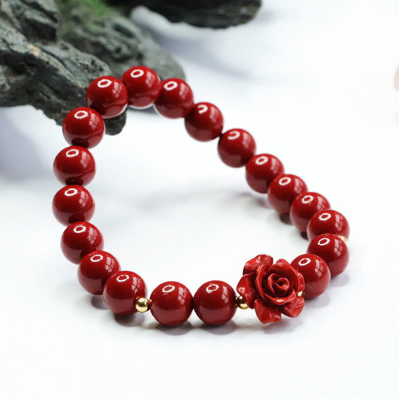 Wear FengShui Cinnabar Rose Calm Bracelet