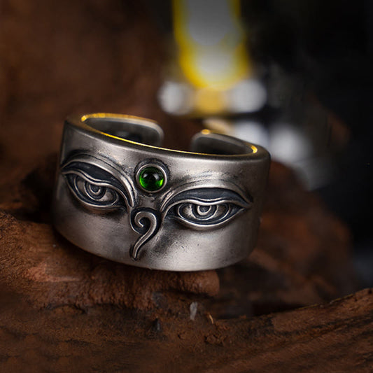 Wear FengShui 925 Sterling Silver Bodhisattva Tara Calm Adjustable Ring