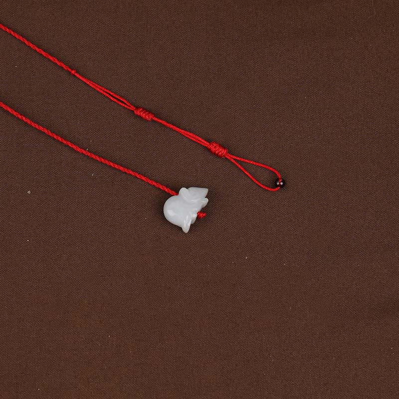 Wear FengShui Chinese Zodiac Natural Garnet Peace Buckle Blessing Red String Belly Chain