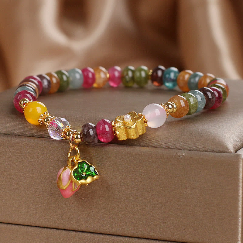 Wear FengShui Tourmaline Lotus Seedpod Wisdom Bracelet