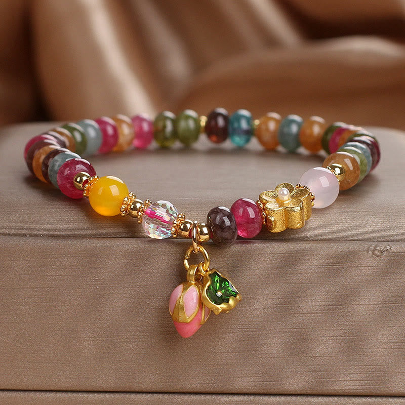 Wear FengShui Tourmaline Lotus Seedpod Wisdom Bracelet