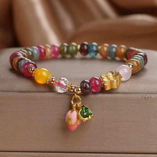 Wear FengShui Tourmaline Lotus Seedpod Wisdom Bracelet