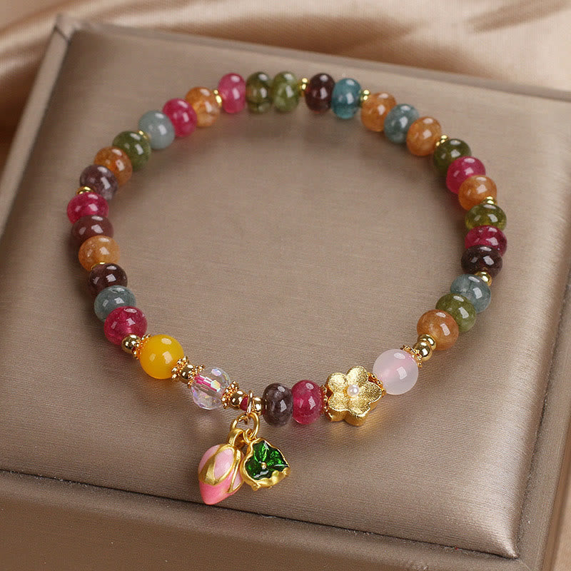Wear FengShui Tourmaline Lotus Seedpod Wisdom Bracelet