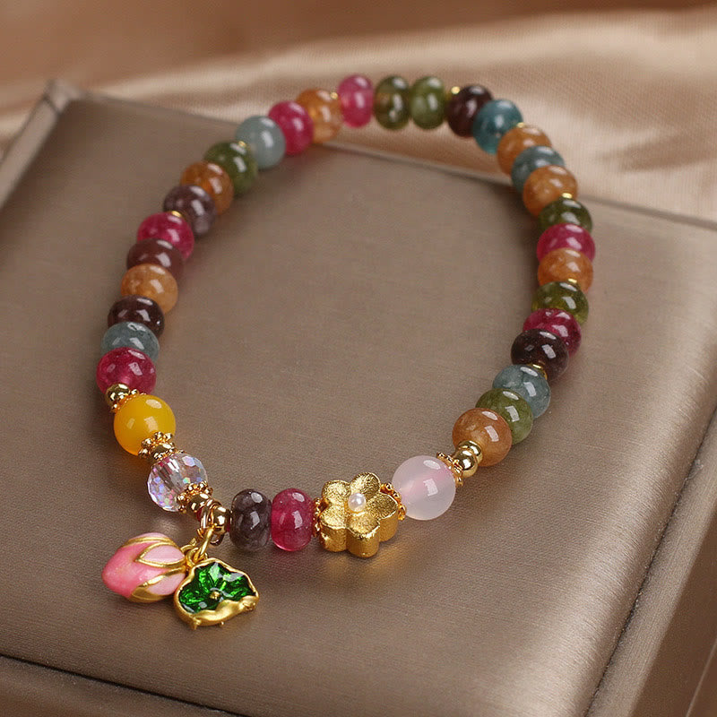 Wear FengShui Tourmaline Lotus Seedpod Wisdom Bracelet