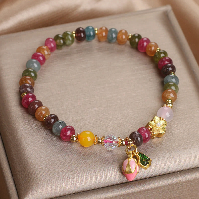 Wear FengShui Tourmaline Lotus Seedpod Wisdom Bracelet
