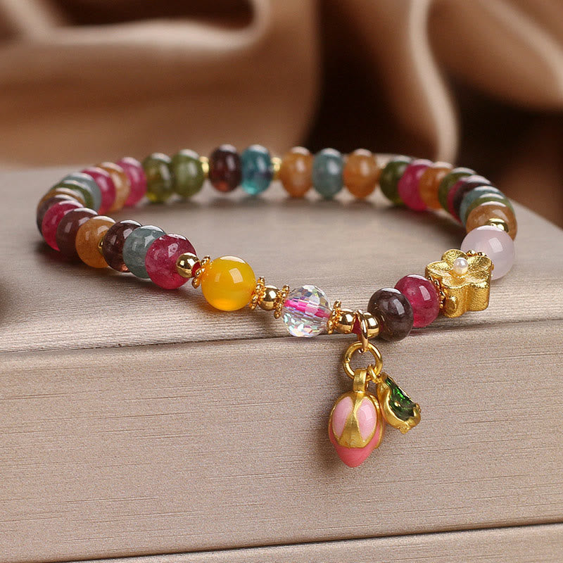Wear FengShui Tourmaline Lotus Seedpod Wisdom Bracelet