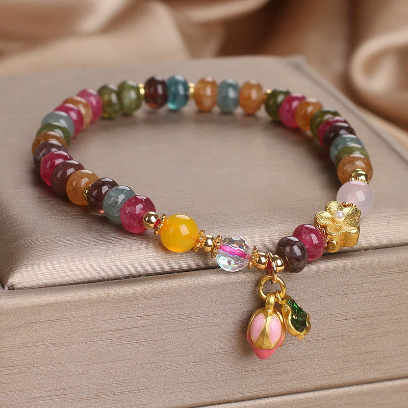 Wear FengShui Tourmaline Lotus Seedpod Wisdom Bracelet