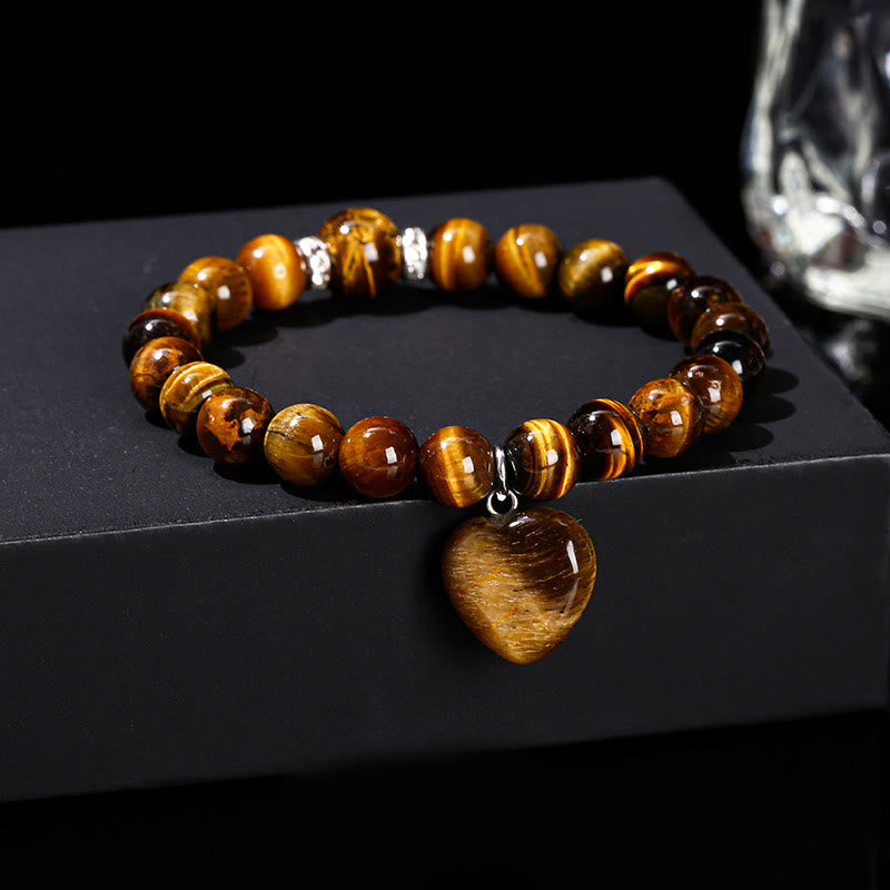 Wear FengShui Various Crystal Green Aventurine Love Heart Balance Bracelet