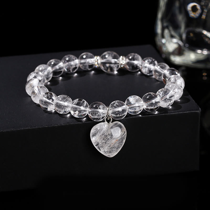 Wear FengShui Various Crystal Green Aventurine Love Heart Balance Bracelet