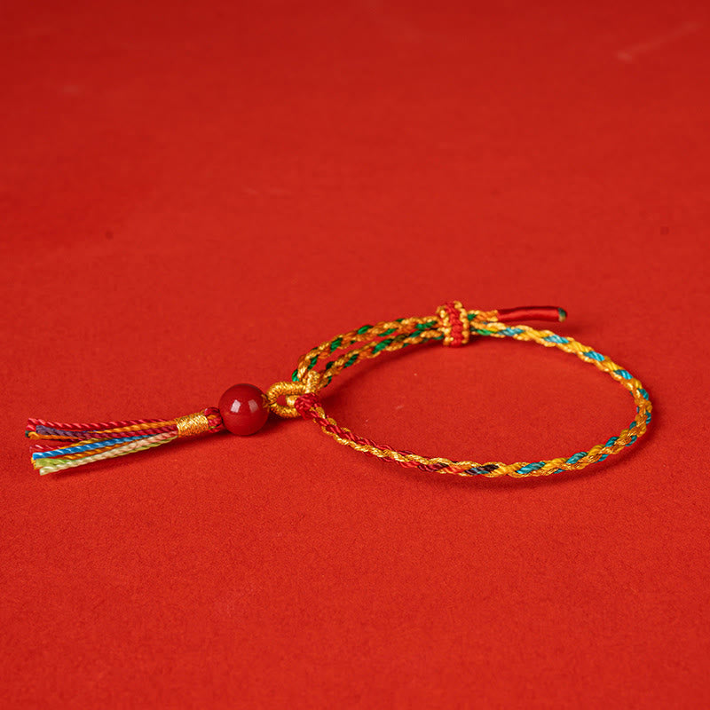 Wear FengShui Colorful String Cinnabar Concentration Bracelet