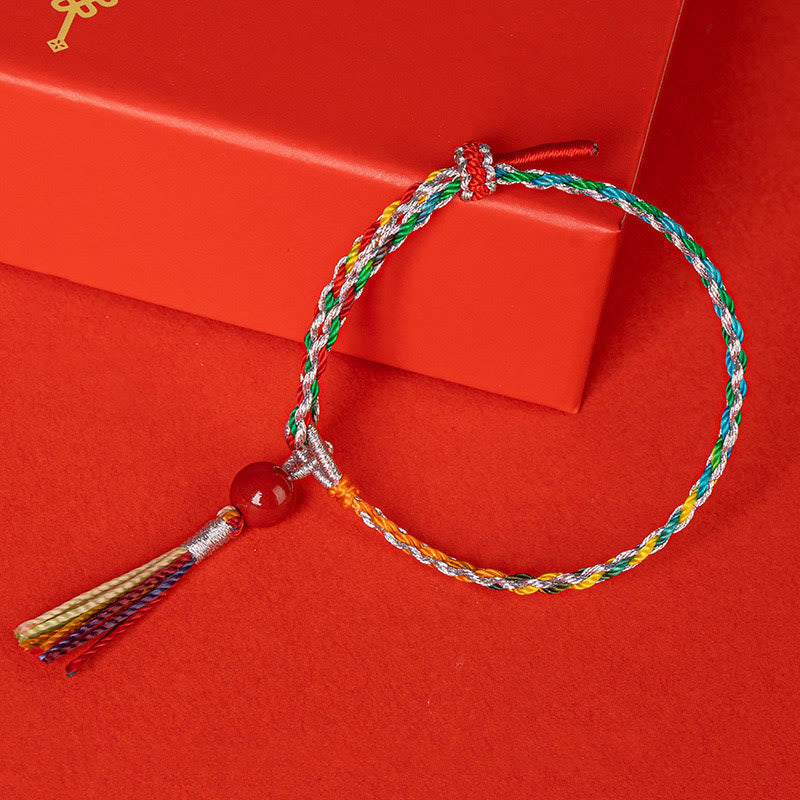 Wear FengShui Colorful String Cinnabar Concentration Bracelet
