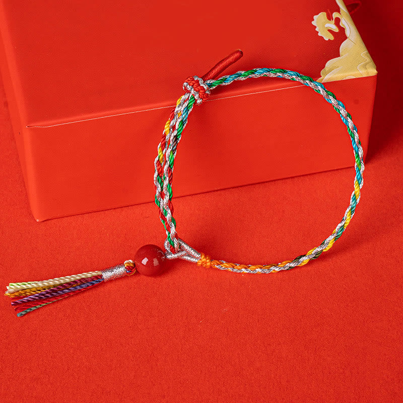 Wear FengShui Colorful String Cinnabar Concentration Bracelet