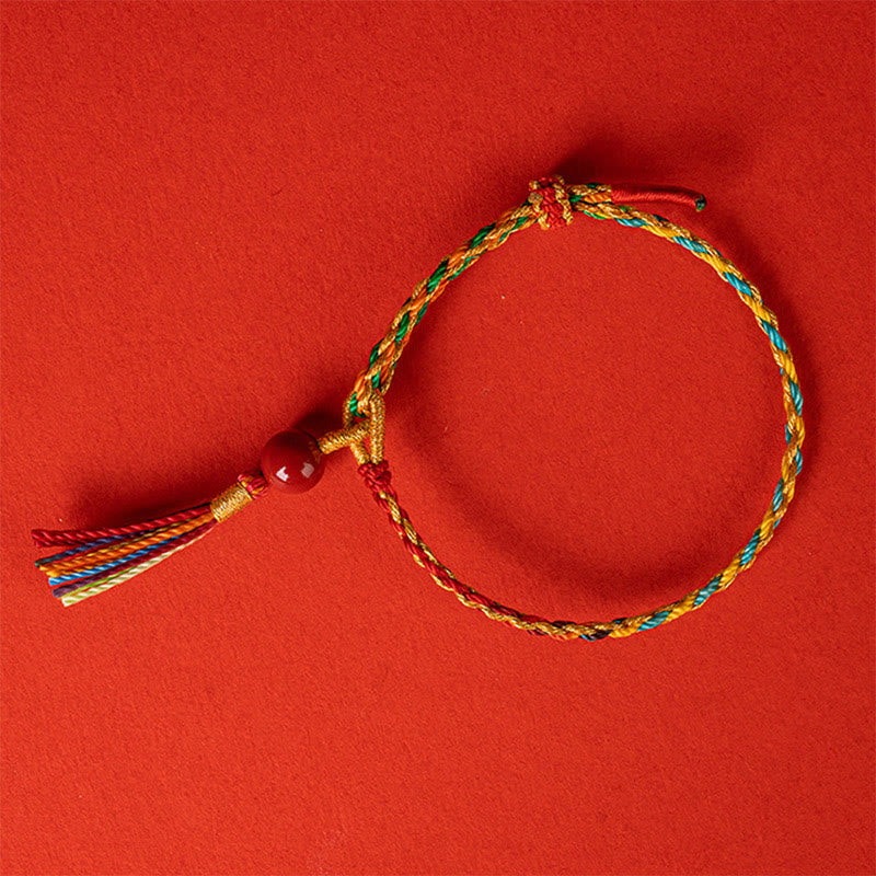 Wear FengShui Colorful String Cinnabar Concentration Bracelet