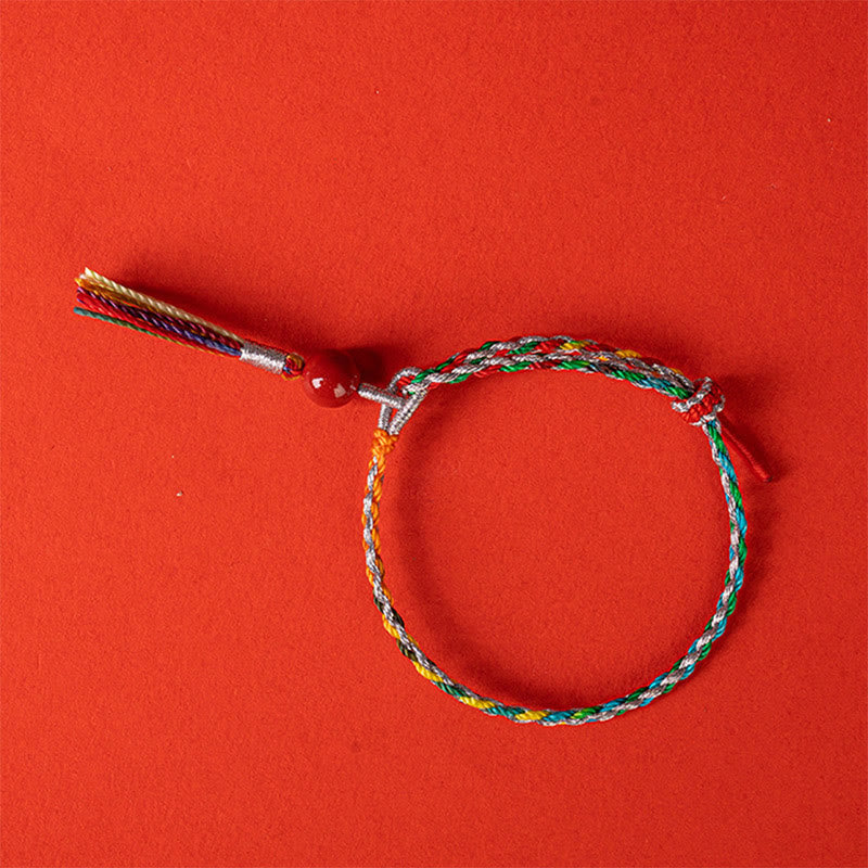 Wear FengShui Colorful String Cinnabar Concentration Bracelet