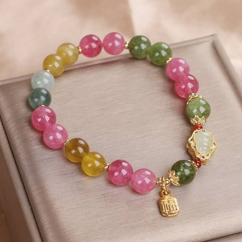 Wear FengShui Tourmaline Fu Character Love Bracelet