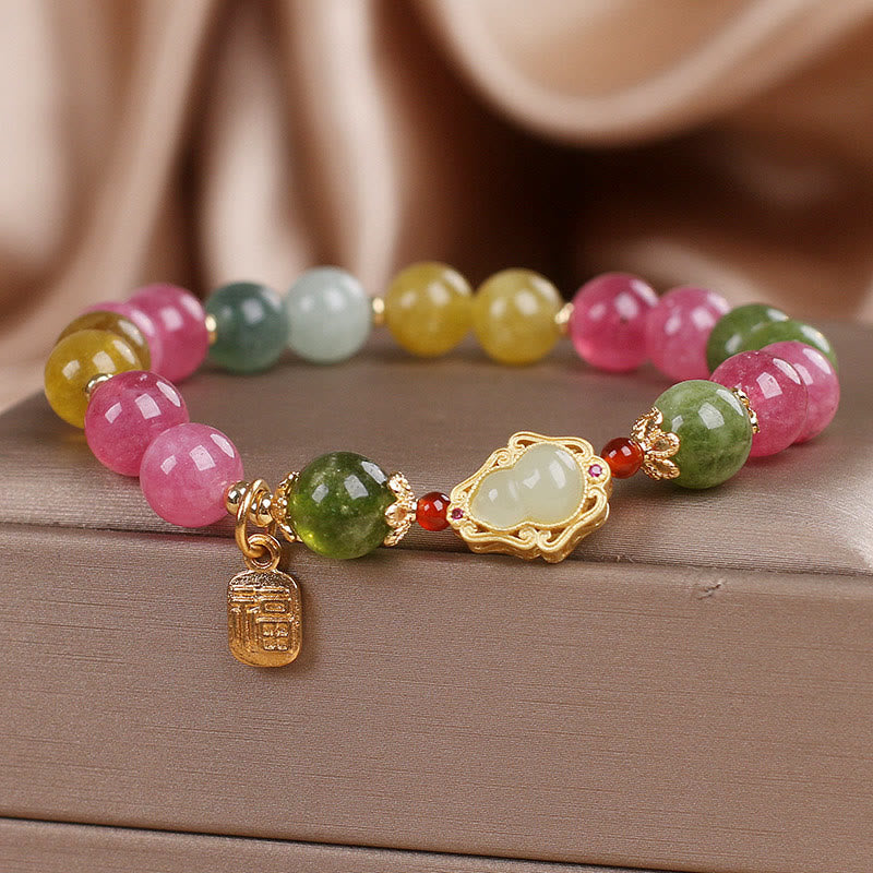 Wear FengShui Tourmaline Fu Character Love Bracelet