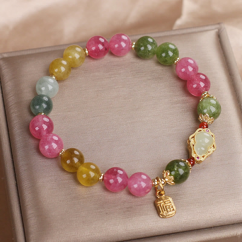 Wear FengShui Tourmaline Fu Character Love Bracelet