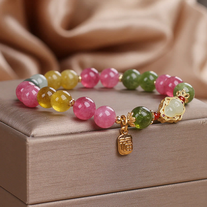 Wear FengShui Tourmaline Fu Character Love Bracelet
