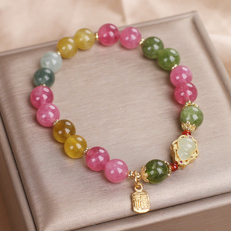 Wear FengShui Tourmaline Fu Character Love Bracelet