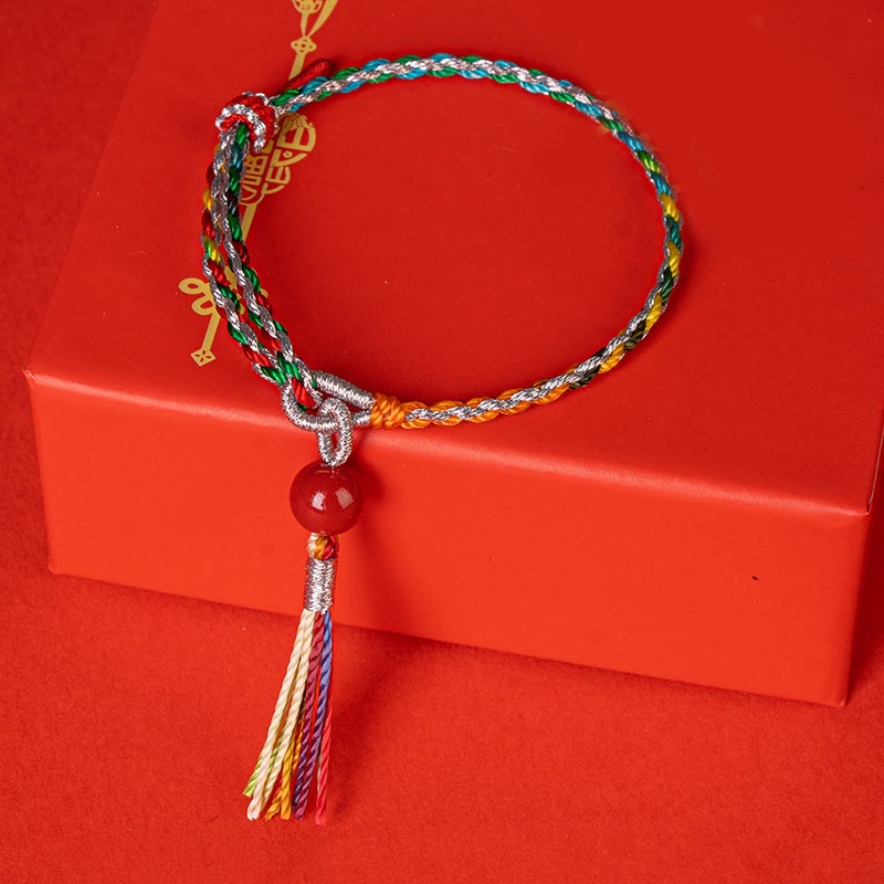 Wear FengShui Colorful String Cinnabar Concentration Bracelet