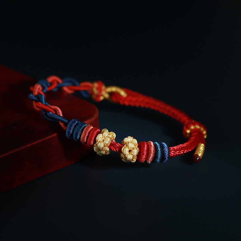 Wear FengShui String Four Srand Peach Blossom Connection Bracelet