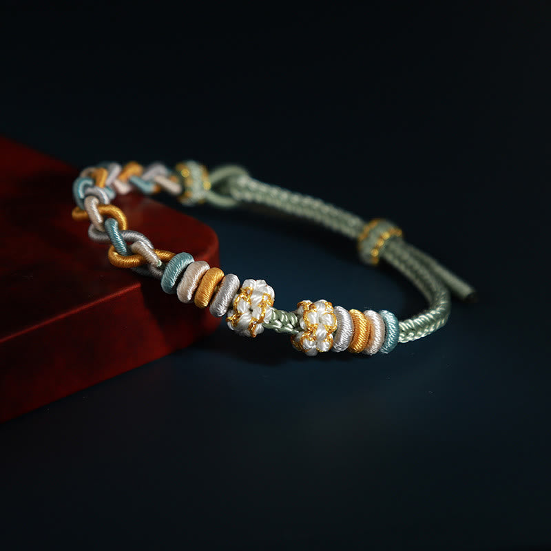 Wear FengShui String Four Srand Peach Blossom Connection Bracelet