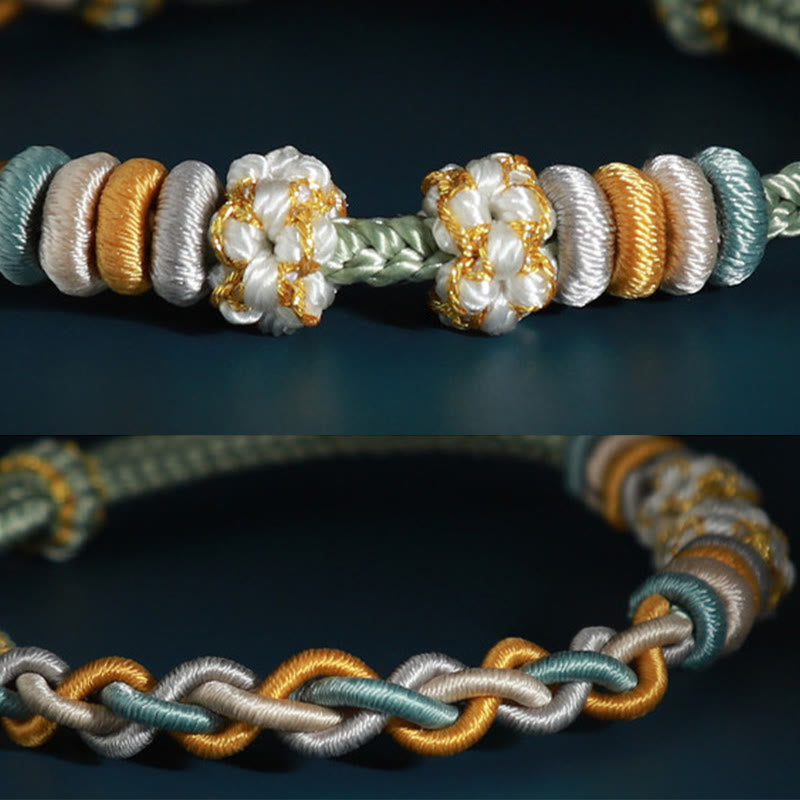 Wear FengShui String Four Srand Peach Blossom Connection Bracelet