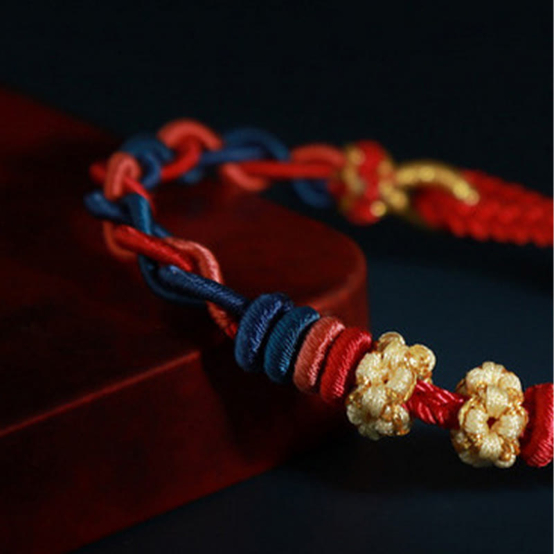 Wear FengShui String Four Srand Peach Blossom Connection Bracelet