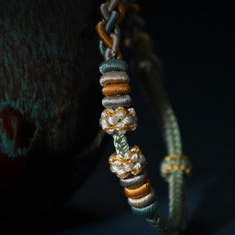 Wear FengShui String Four Srand Peach Blossom Connection Bracelet