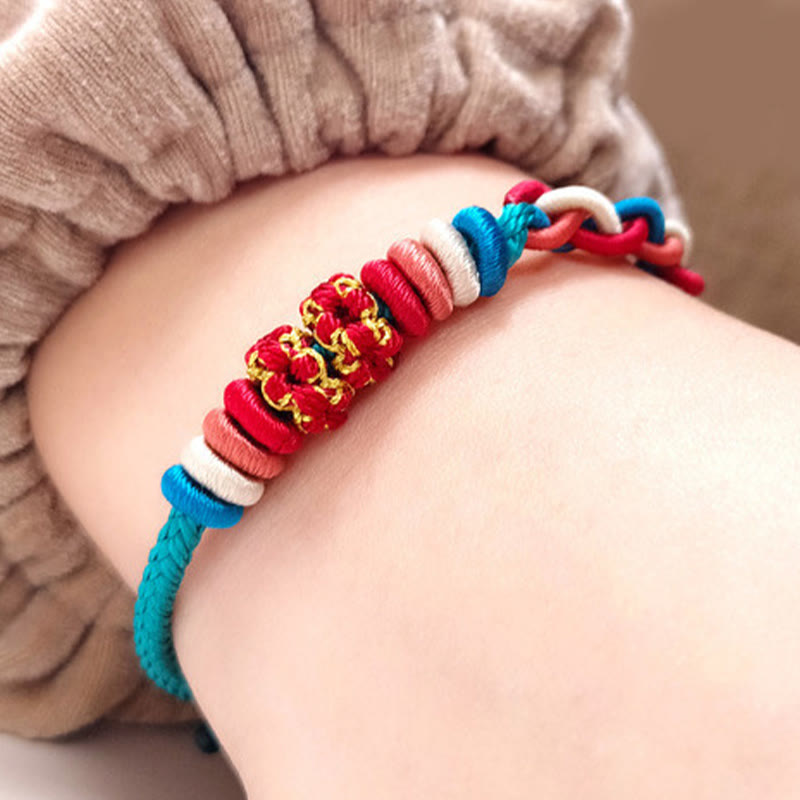 Wear FengShui String Four Srand Peach Blossom Connection Bracelet