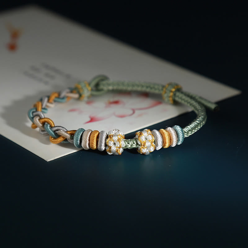 Wear FengShui String Four Srand Peach Blossom Connection Bracelet