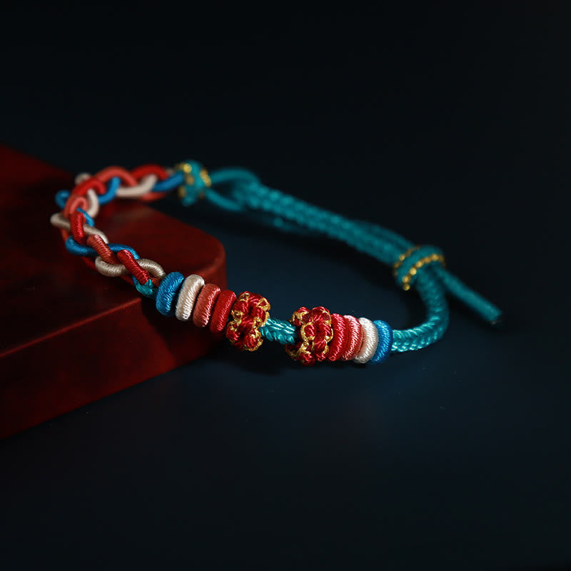 Wear FengShui String Four Srand Peach Blossom Connection Bracelet