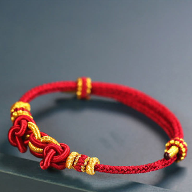 Wear FengShui Red String Saddle Knot Strength Bracelet