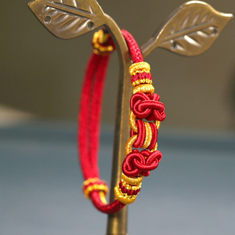 Wear FengShui Red String Saddle Knot Strength Bracelet