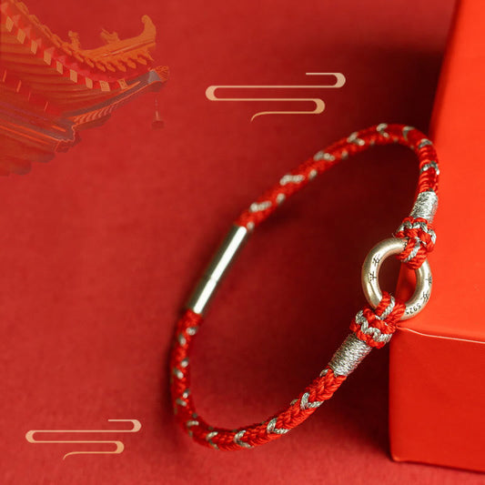 Wear FengShui Red String 925 Sterling Silver Safe Luck Bracelet