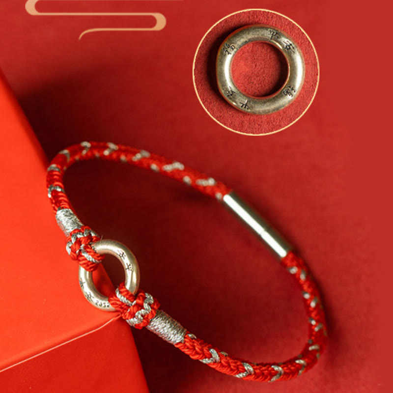 Wear FengShui Red String 925 Sterling Silver Safe Luck Bracelet