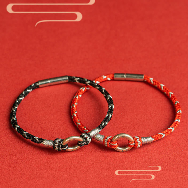 Wear FengShui Red String 925 Sterling Silver Safe Luck Bracelet