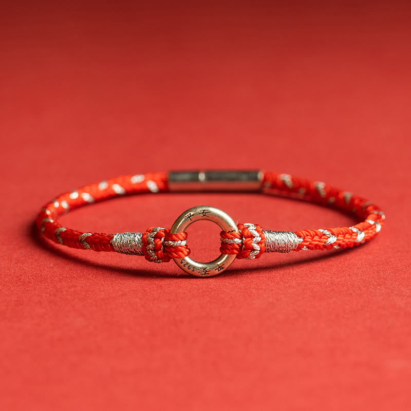 Wear FengShui Red String 925 Sterling Silver Safe Luck Bracelet