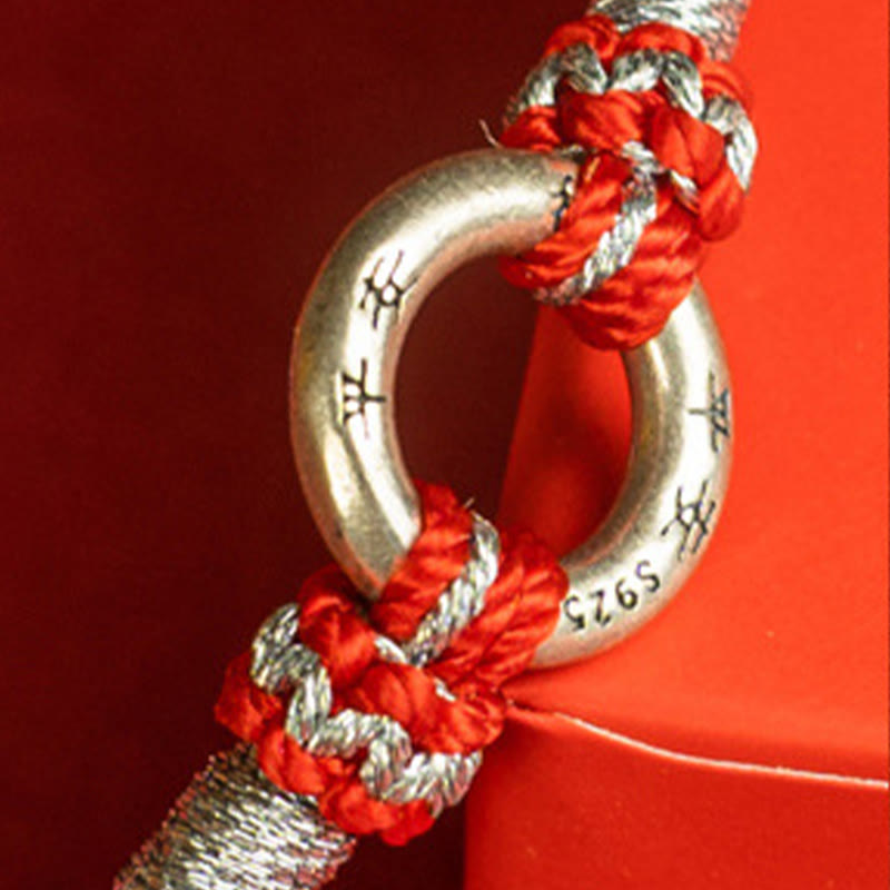 Wear FengShui Red String 925 Sterling Silver Safe Luck Bracelet