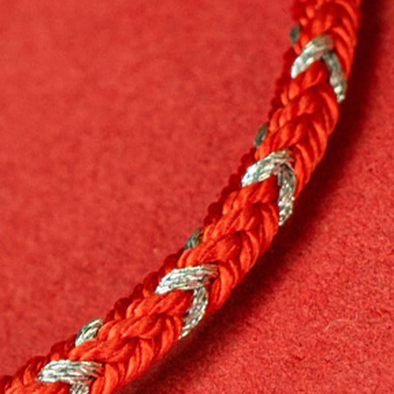 Wear FengShui Red String 925 Sterling Silver Safe Luck Bracelet
