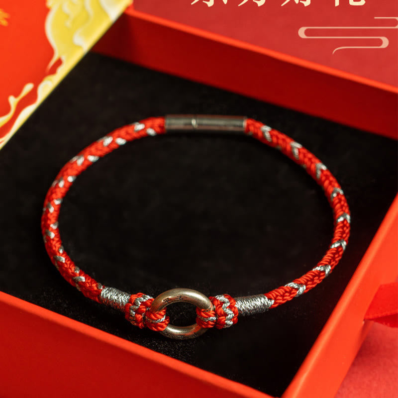 Wear FengShui Red String 925 Sterling Silver Safe Luck Bracelet