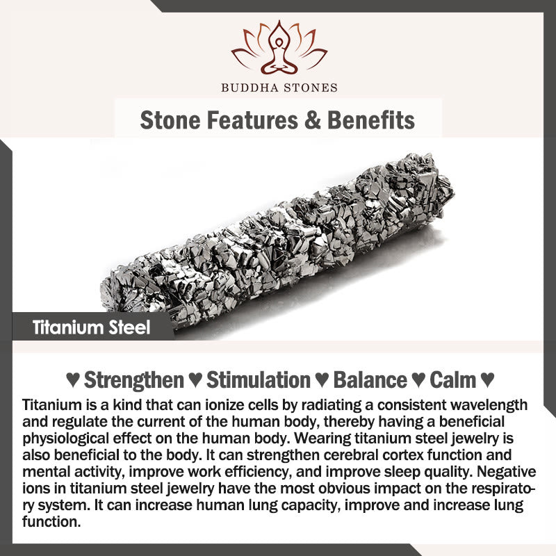 Wear FengShui Titanium Steel Good Luck Balance Bracelet